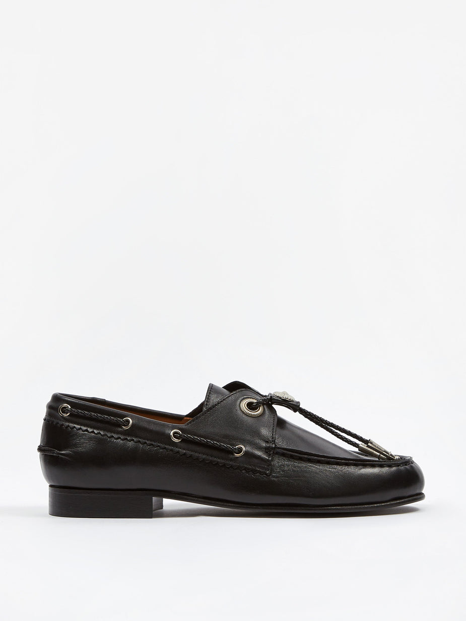 TOGA TOGA PULLA Embossed Leather Loafer - Black - Black