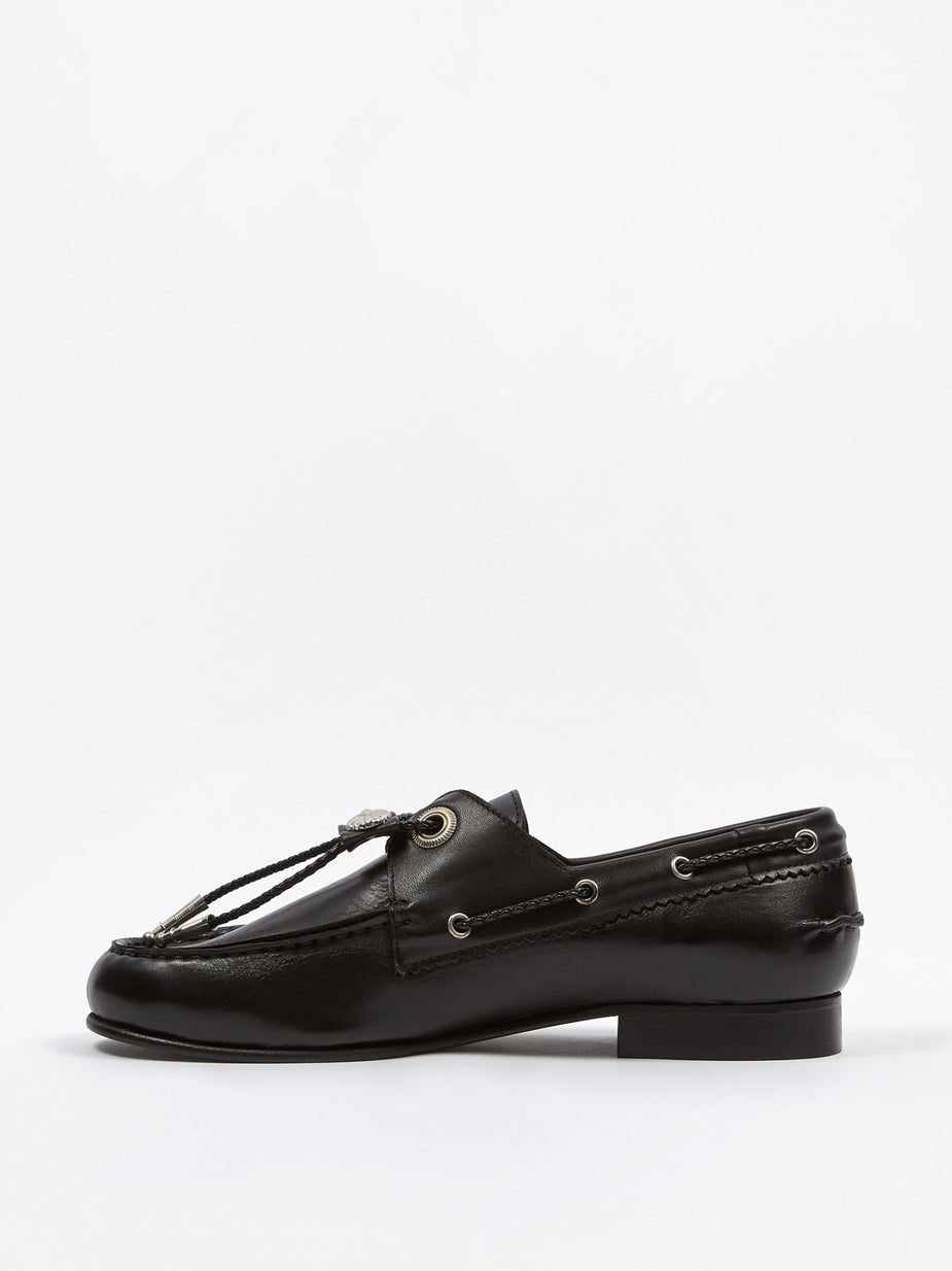TOGA TOGA PULLA Embossed Leather Loafer - Black - Black