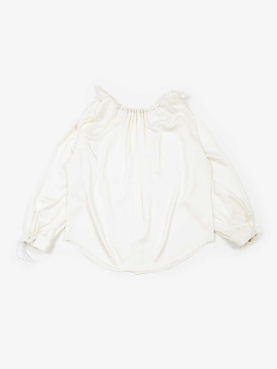TOGA TOGA PULLA Heavy Satin Blouse - White - White