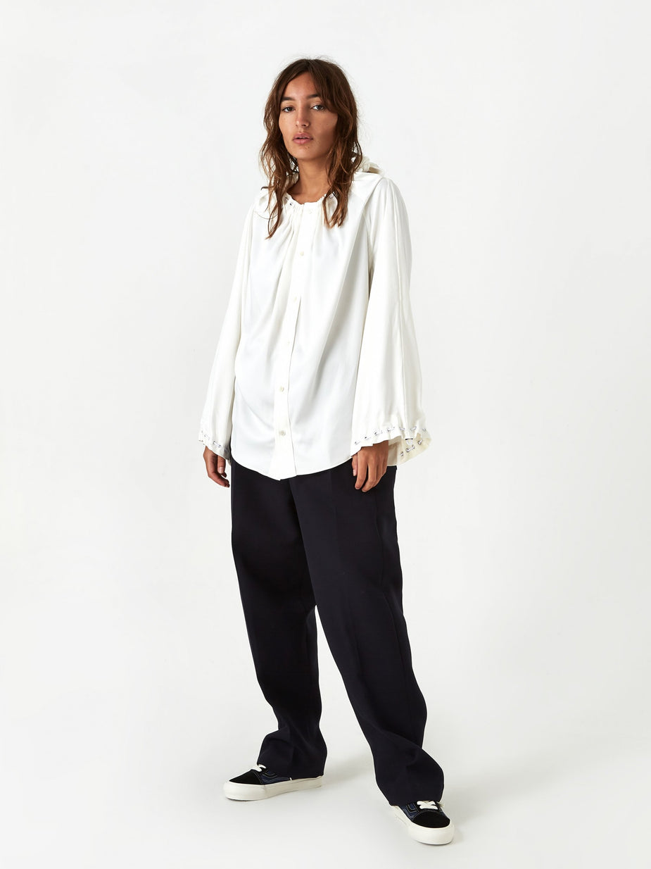 TOGA TOGA PULLA Heavy Satin Blouse - White - White
