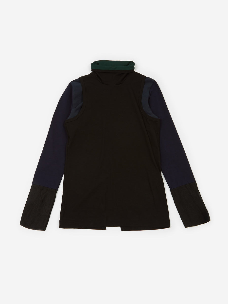 TOGA TOGA PULLA High Twist Cotton High Neck - Black - Black