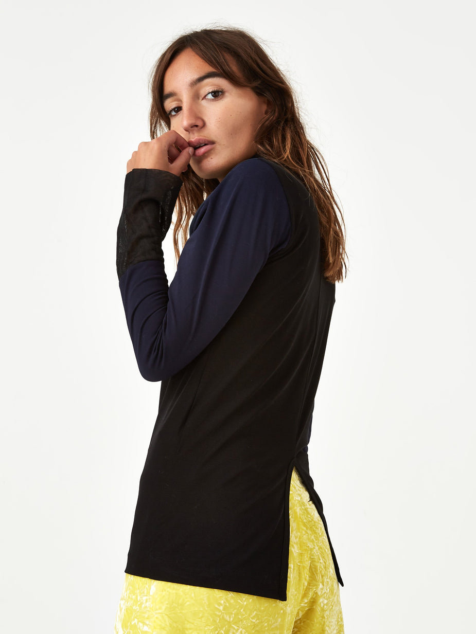 TOGA TOGA PULLA High Twist Cotton High Neck - Black - Black