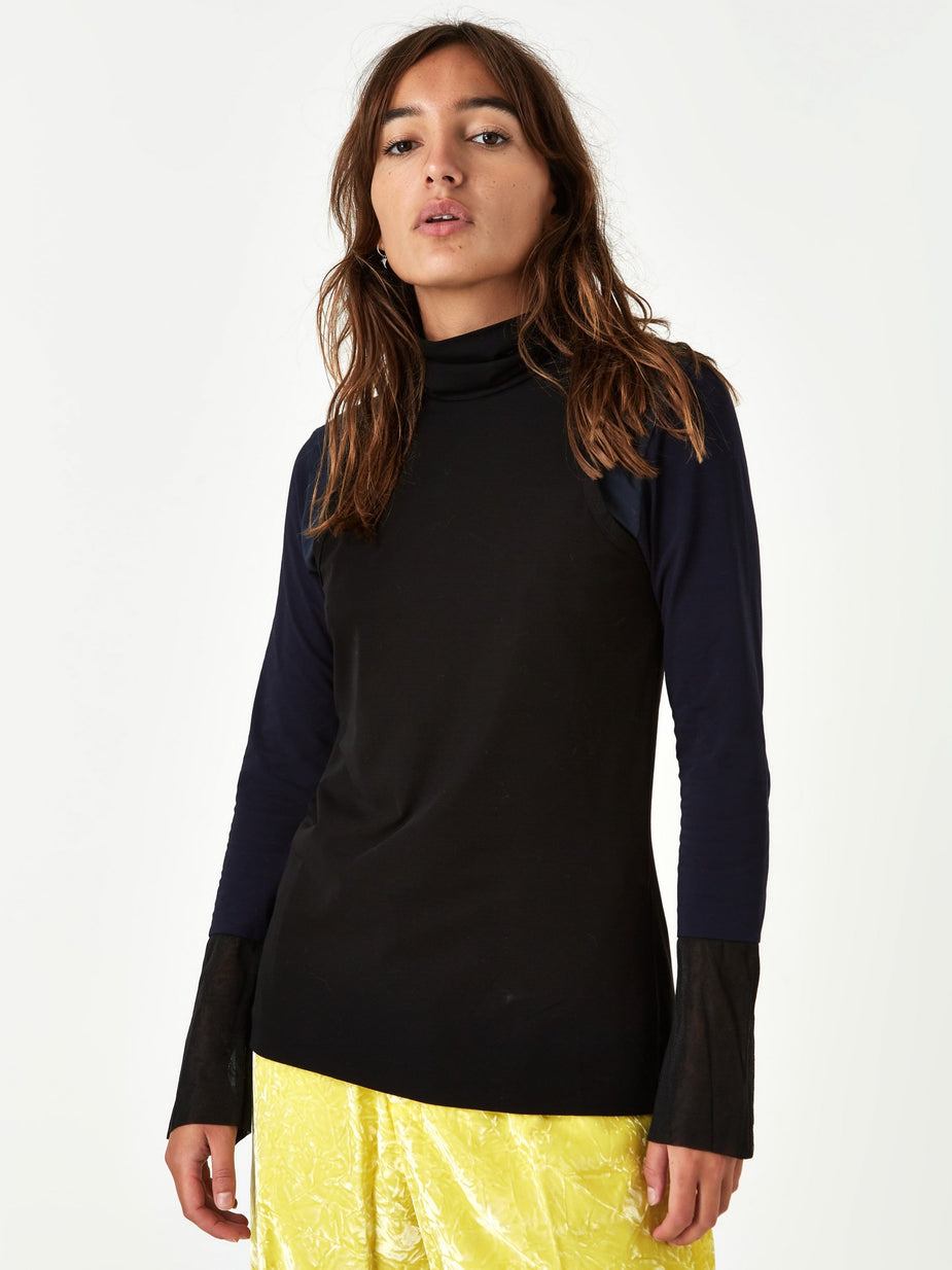 TOGA TOGA PULLA High Twist Cotton High Neck - Black - Black