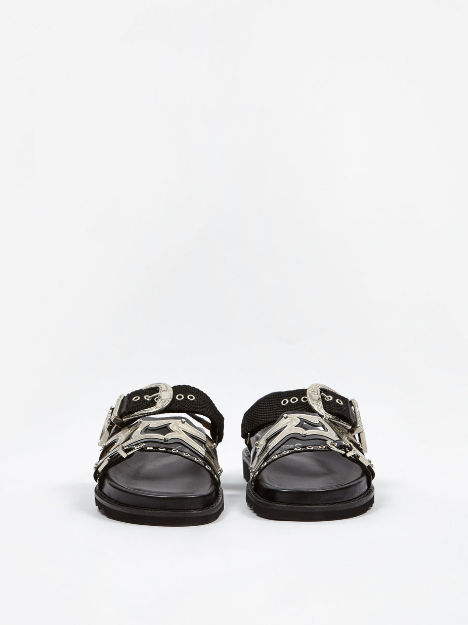 TOGA TOGA PULLA Patent Sandal - Black - Black
