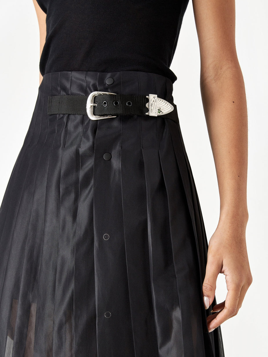 TOGA TOGA PULLA Polyester Mesh Skirt - Black - Black