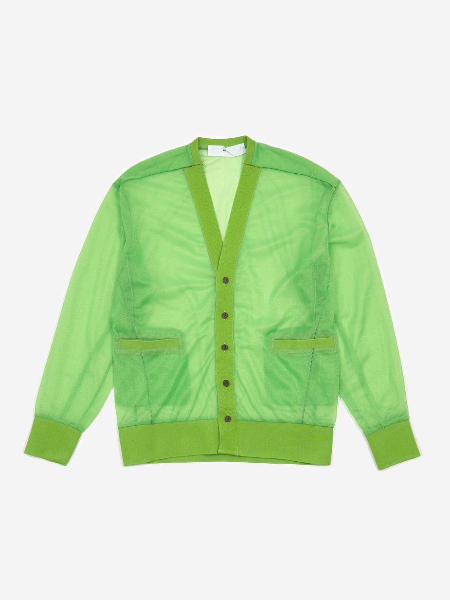 TOGA TOGA PULLA Shiny Jersey Cardigan - Light Green - Green