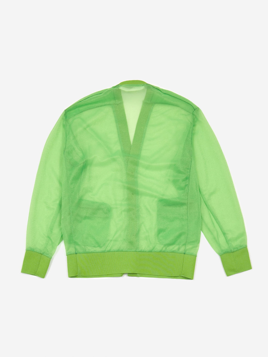 TOGA TOGA PULLA Shiny Jersey Cardigan - Light Green - Green
