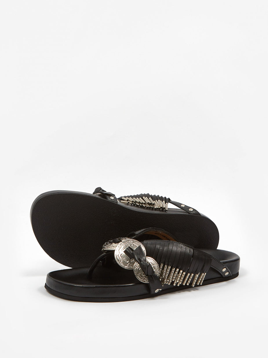 TOGA TOGA PULLA Tassel Sandal - Black - Black