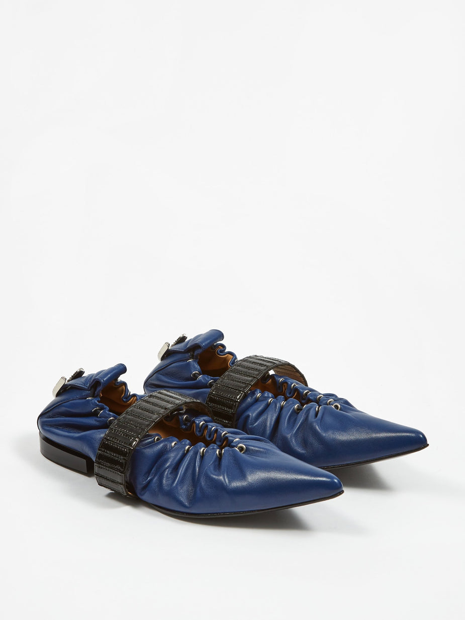 TOGA TOGA PULLA  - Leather Flats - Navy Leather - Blue