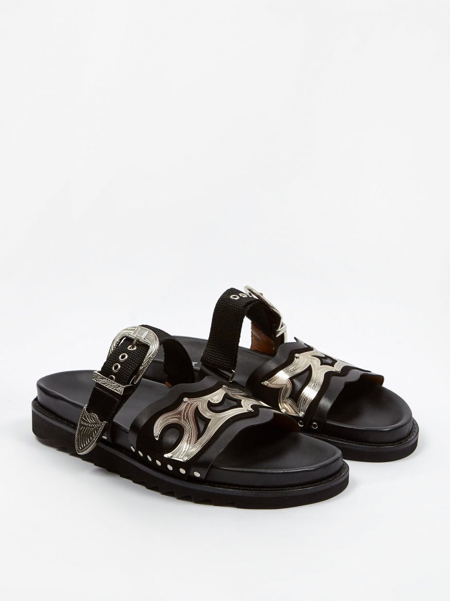 TOGA Virilis TOGA VIRILIS Buckle Sandal - Black - Black