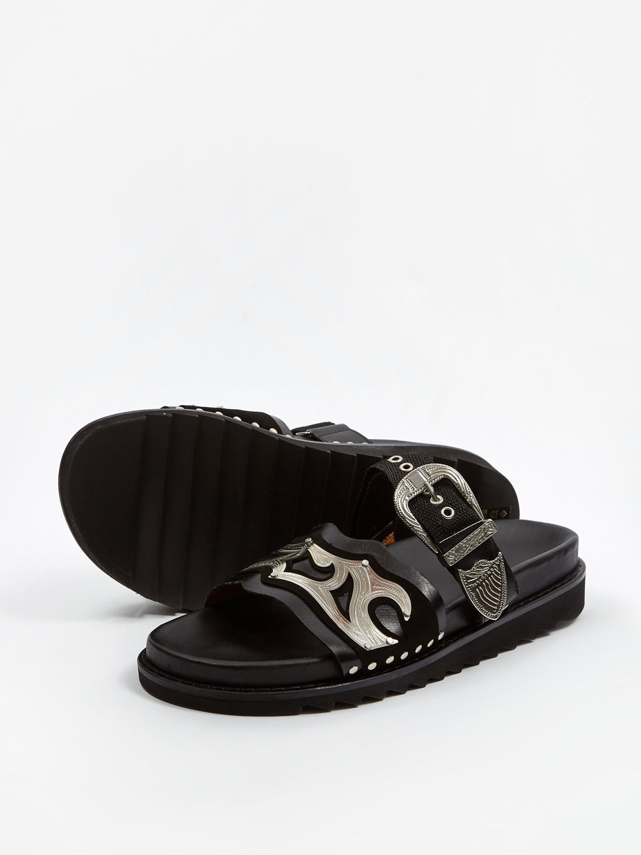 TOGA Virilis TOGA VIRILIS Buckle Sandal - Black - Black