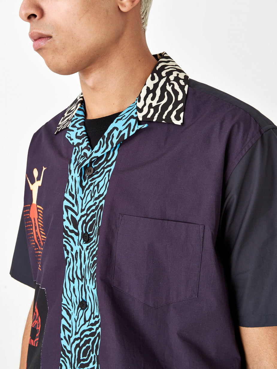 TOGA Virilis TOGA VIRILIS Cotton Print Shirt - Navy - Blue