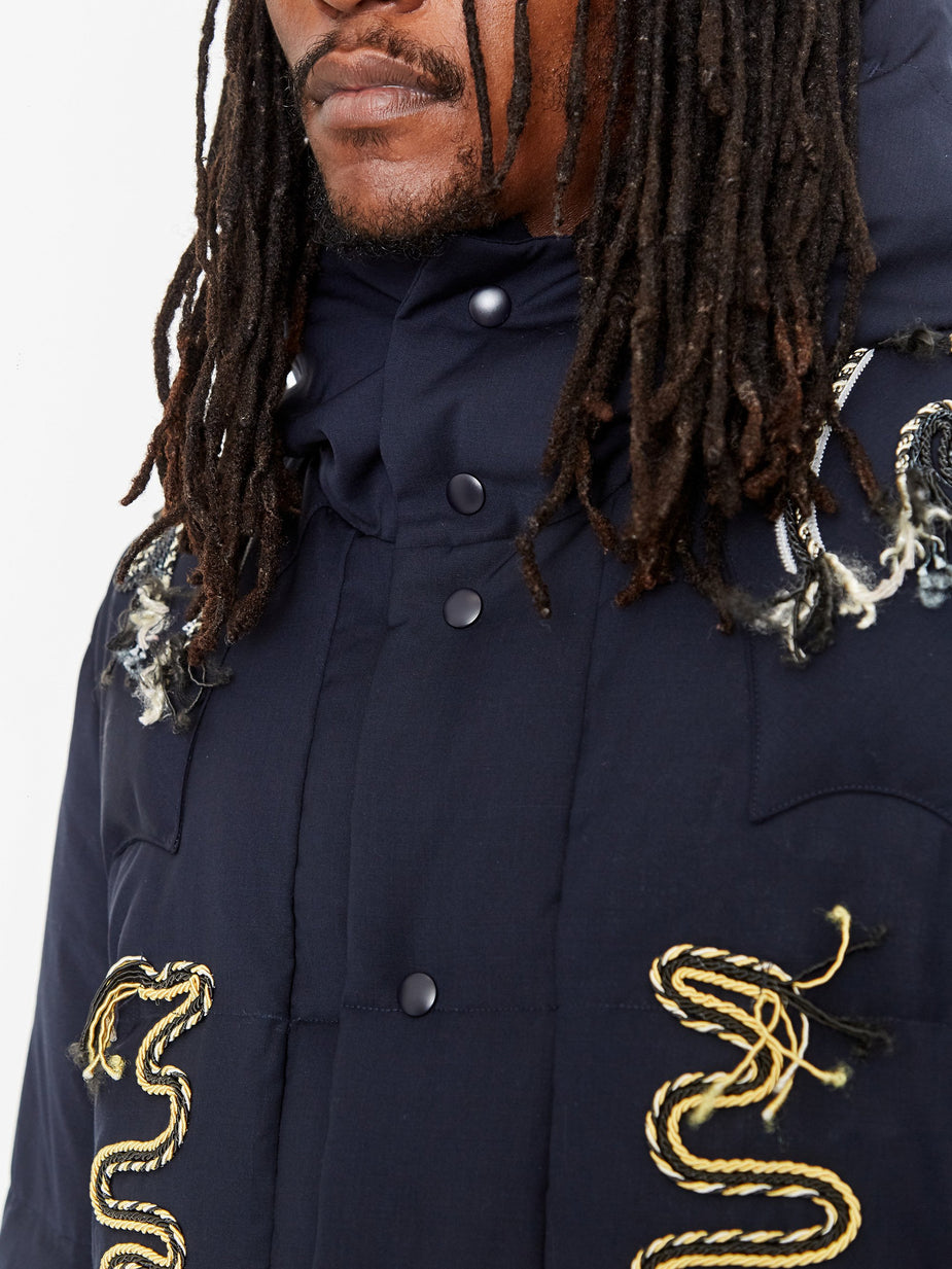 TOGA Virilis TOGA Virilis Embroidery Down Jacket - Navy - Blue