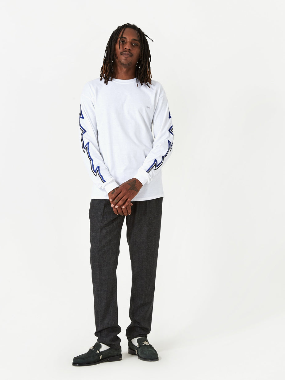 TOGA Virilis TOGA VIRILIS Embroidery Longsleeve T-Shirt - White - White