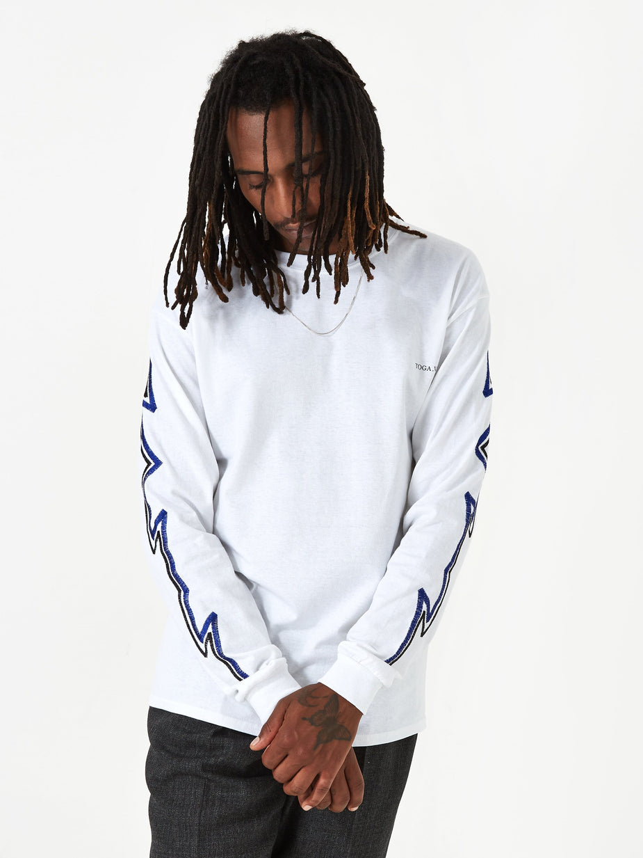 TOGA Virilis TOGA VIRILIS Embroidery Longsleeve T-Shirt - White - White
