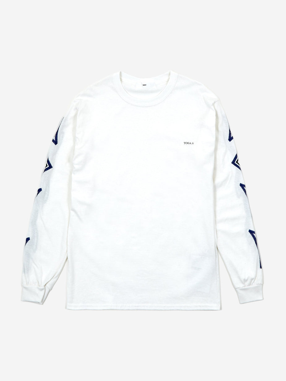 TOGA Virilis TOGA VIRILIS Embroidery Longsleeve T-Shirt - White - White