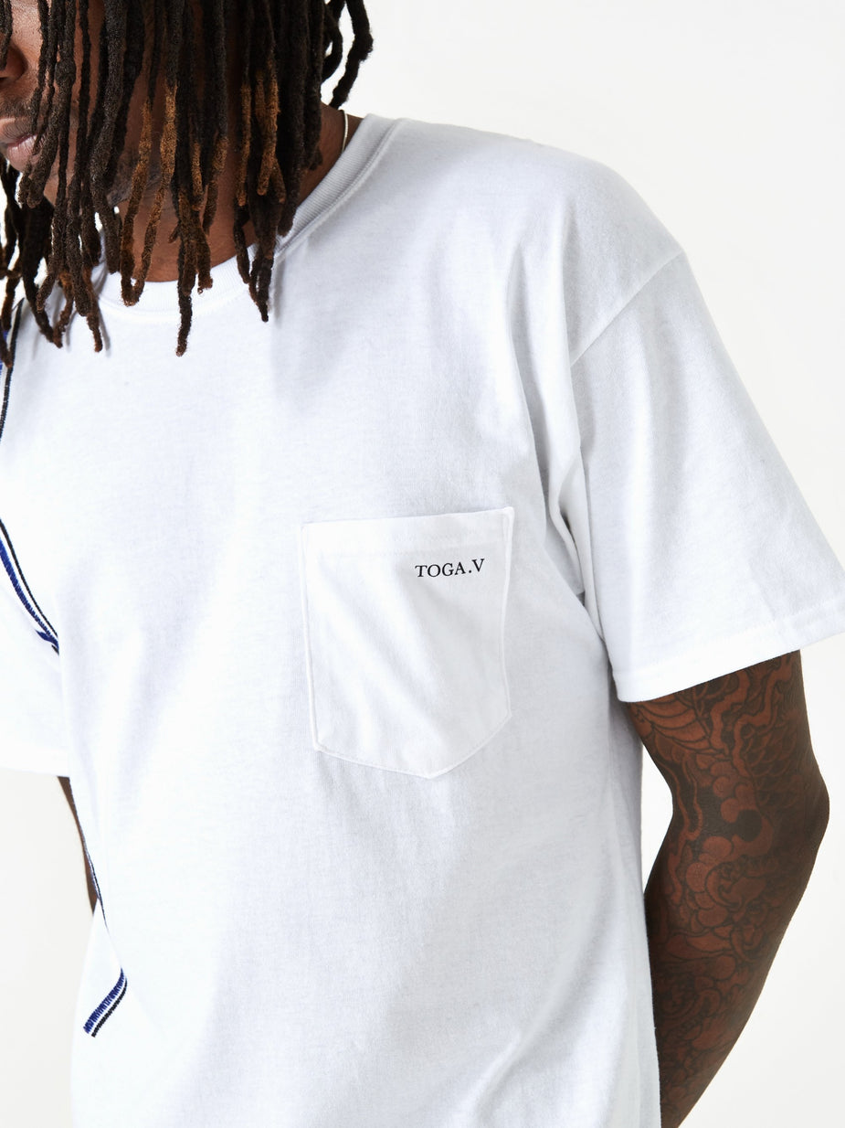 TOGA Virilis TOGA VIRILIS Embroidery Pocket T-Shirt - White - White