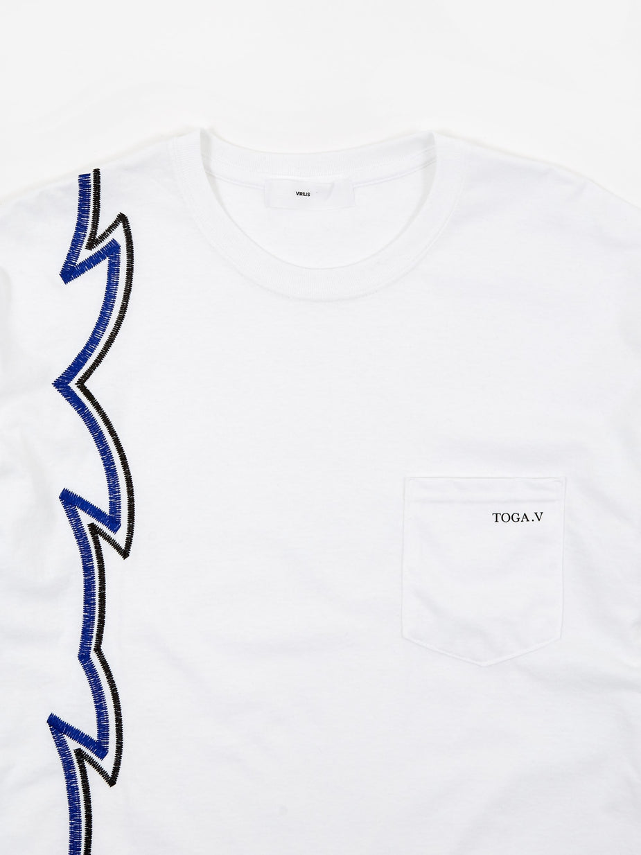 TOGA Virilis TOGA VIRILIS Embroidery Pocket T-Shirt - White - White