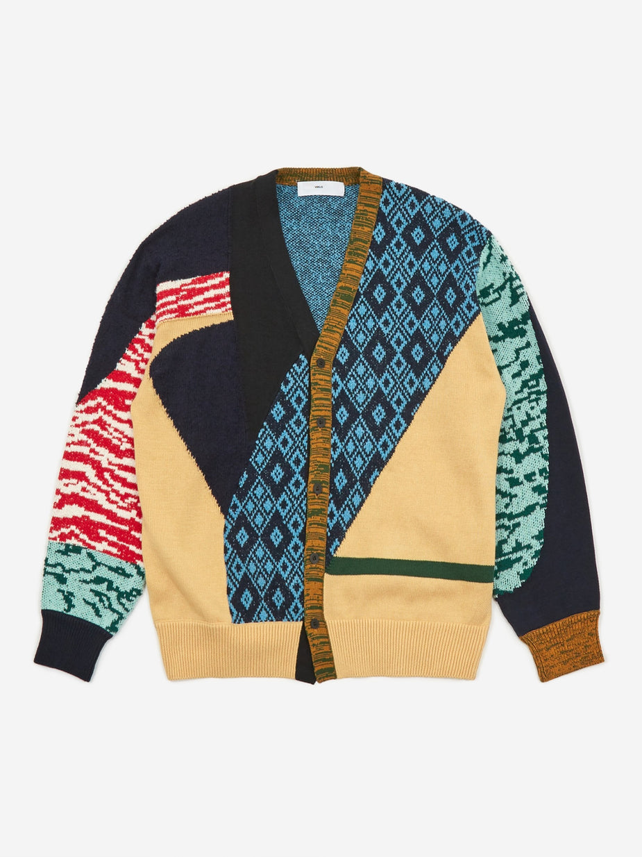 TOGA Virilis TOGA VIRILIS Jacquard Knit Cardigan - Blue - Blue