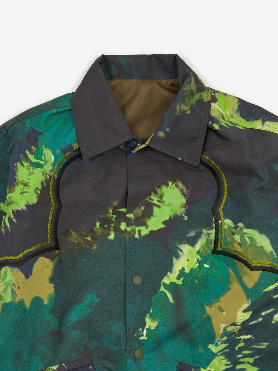 TOGA Virilis TOGA VIRILIS Polyester Tie Dye Jacket - Green - Green