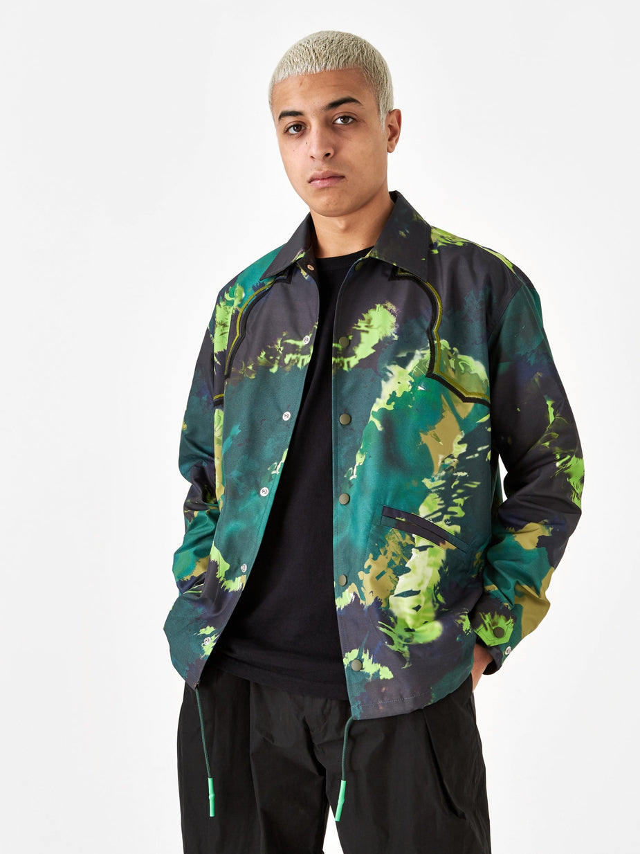 TOGA Virilis TOGA VIRILIS Polyester Tie Dye Jacket - Green - Green