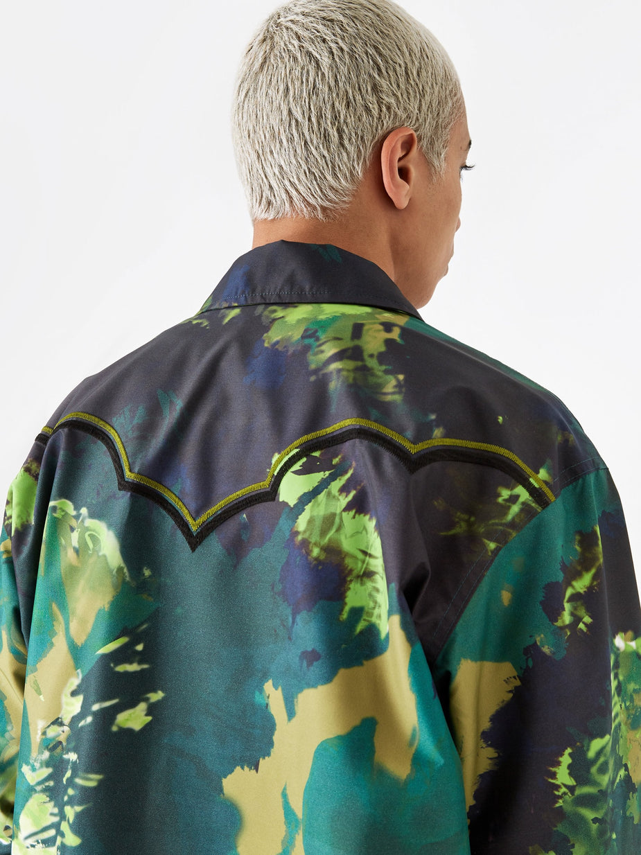 TOGA Virilis TOGA VIRILIS Polyester Tie Dye Jacket - Green - Green