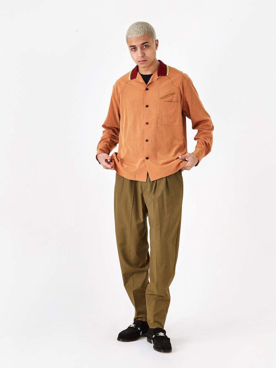 TOGA Virilis TOGA VIRILIS Satin Western Shirt - Yellow - Yellow