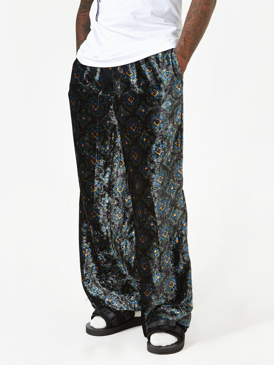 TOGA Virilis TOGA VIRILIS Velvet Print Pant - Black - Black