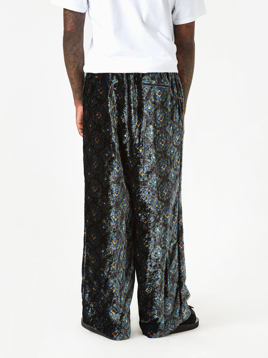 TOGA Virilis TOGA VIRILIS Velvet Print Pant - Black - Black