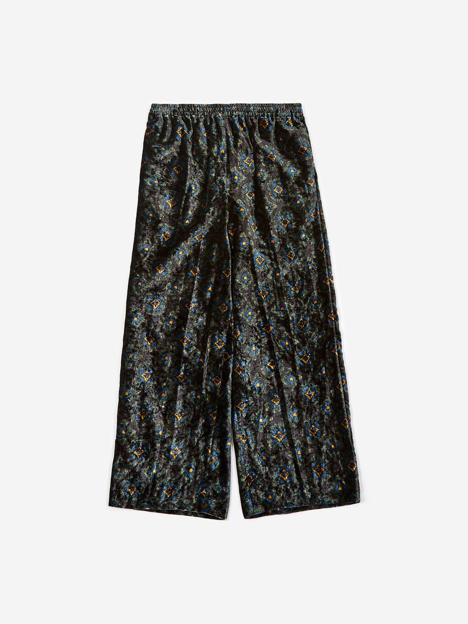 TOGA Virilis TOGA VIRILIS Velvet Print Pant - Black - Black