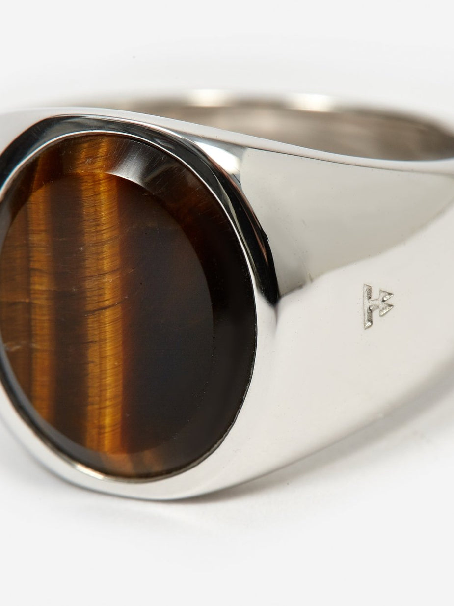 Tom Wood Tom Wood Oval Ring - Tiger Eye - Animal Print