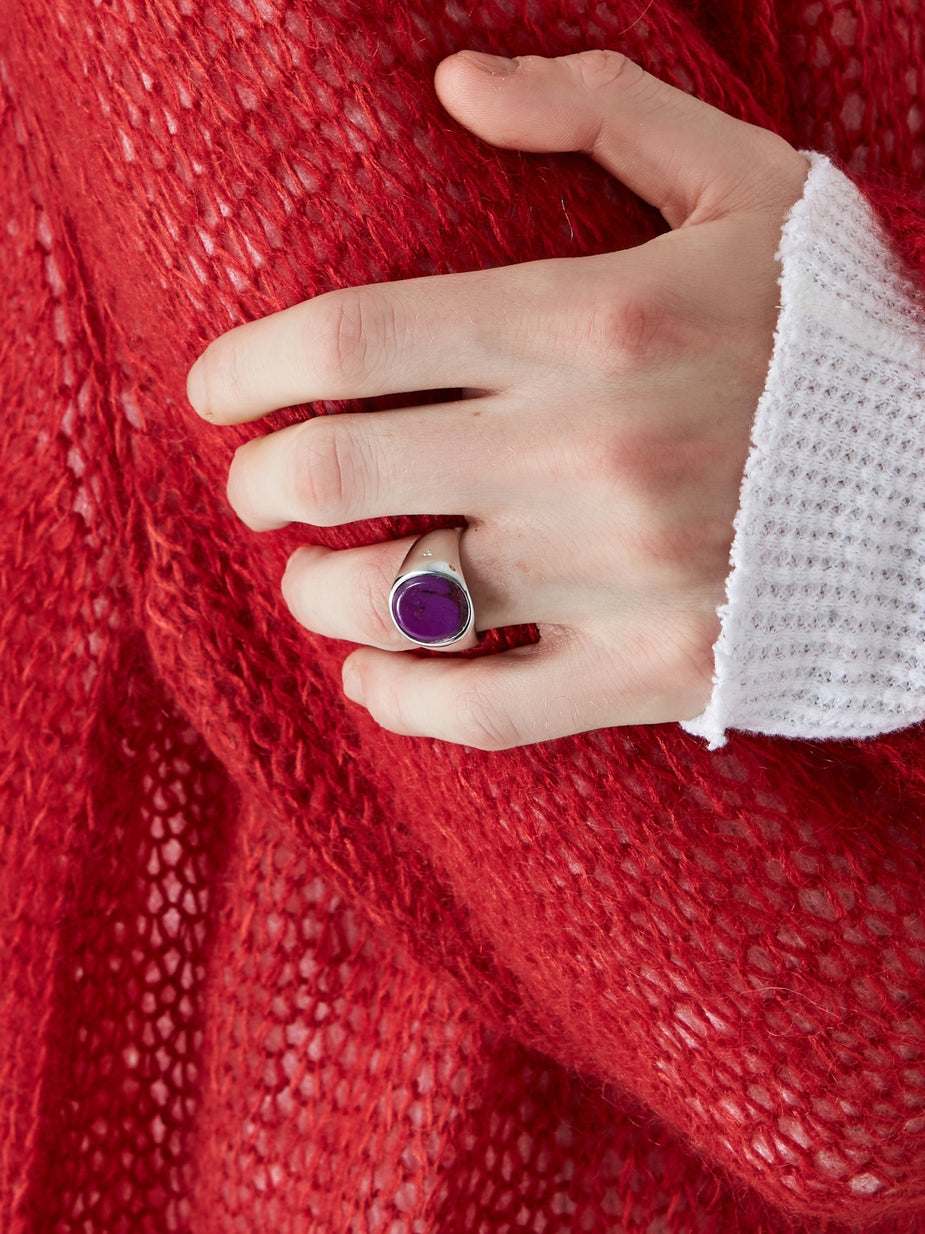 Tom Wood Tom Wood Oval Ring - Sugulite - Other