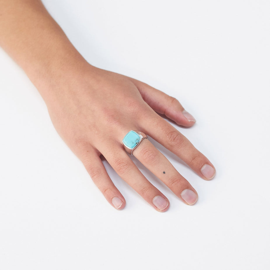 Tom Wood Tom Wood Cushion Ring - Turquoise - Blue