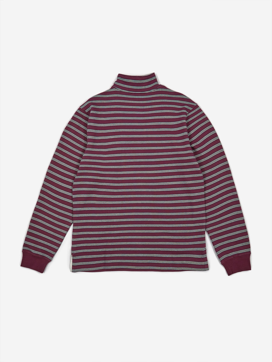 Très Bien Tres Bien Half Zip Sweatshirt - Mauve Stripe - Other