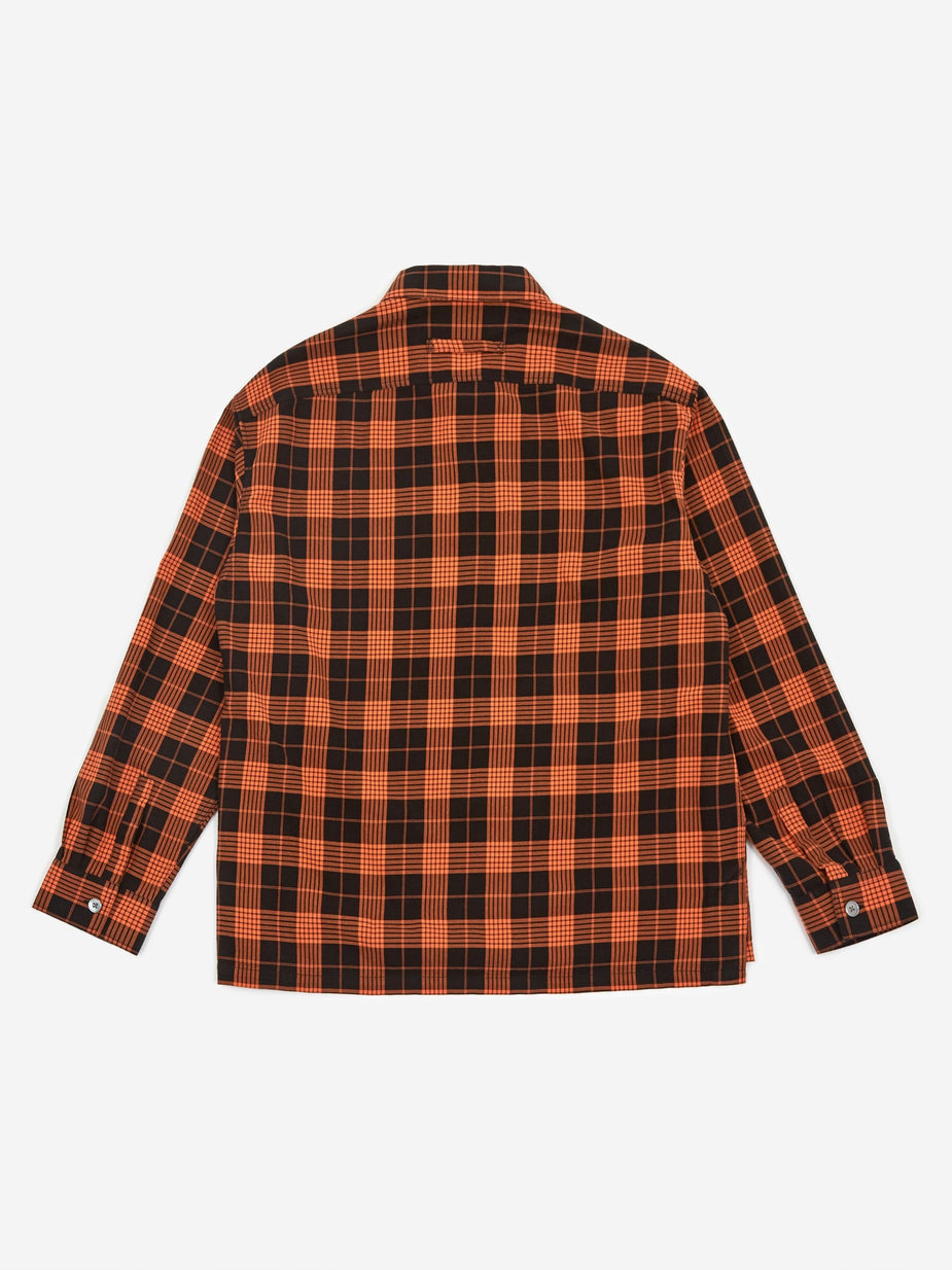 Très Bien Tres Bien Plaid Over Shirt - Black/Orange - Orange