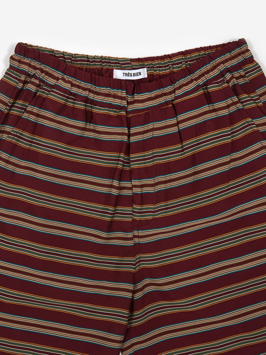 Très Bien Tres Bien Sports Short Acetate - Burgundy - Red