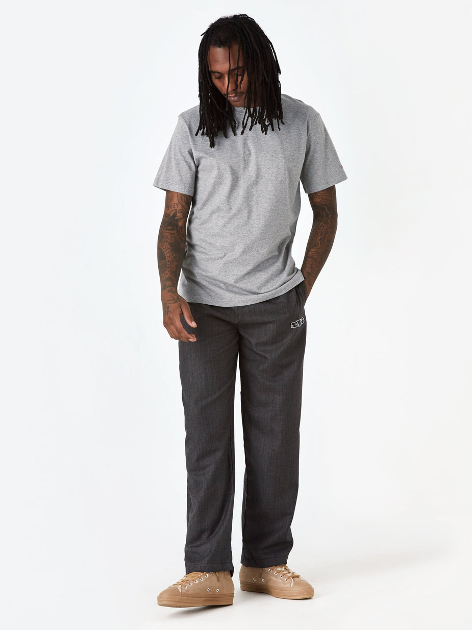 Très Bien Tres Bien x Sneeze Checked Wool Trouser - Navy - Blue