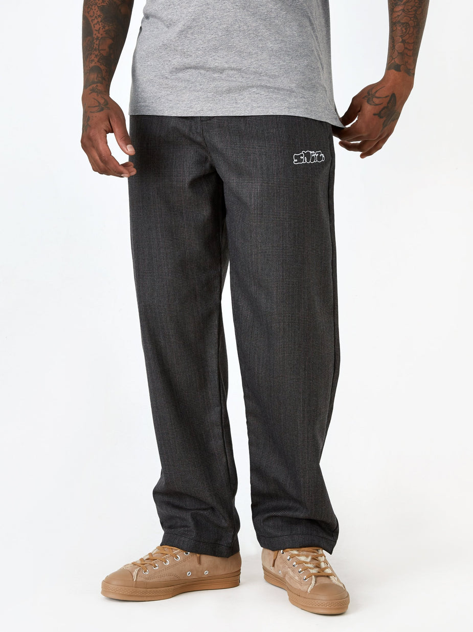 Très Bien Tres Bien x Sneeze Checked Wool Trouser - Navy - Blue