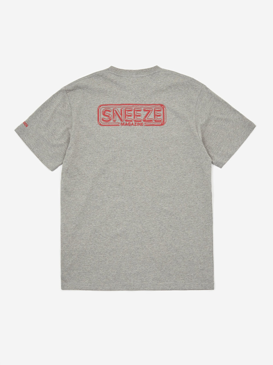 Très Bien Tres Bien x Sneeze LP T-Shirt - Grey Melange - Grey