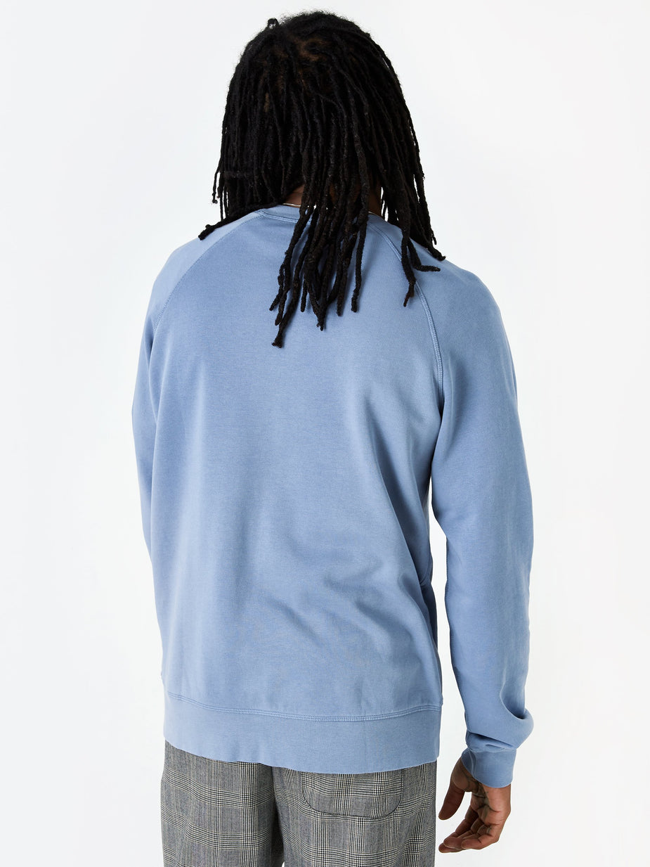 Très Bien Tres Bien x Sneeze Overdye Logo Crewneck Sweatshirt - Stone Blue - Blue