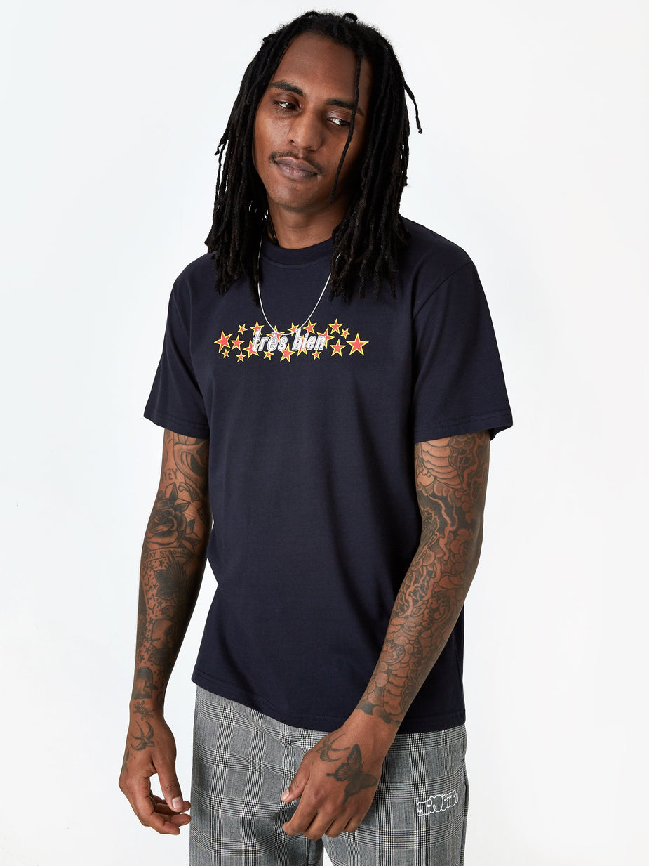 Très Bien Tres Bien x Sneeze Stunt T-Shirt - Navy - Blue