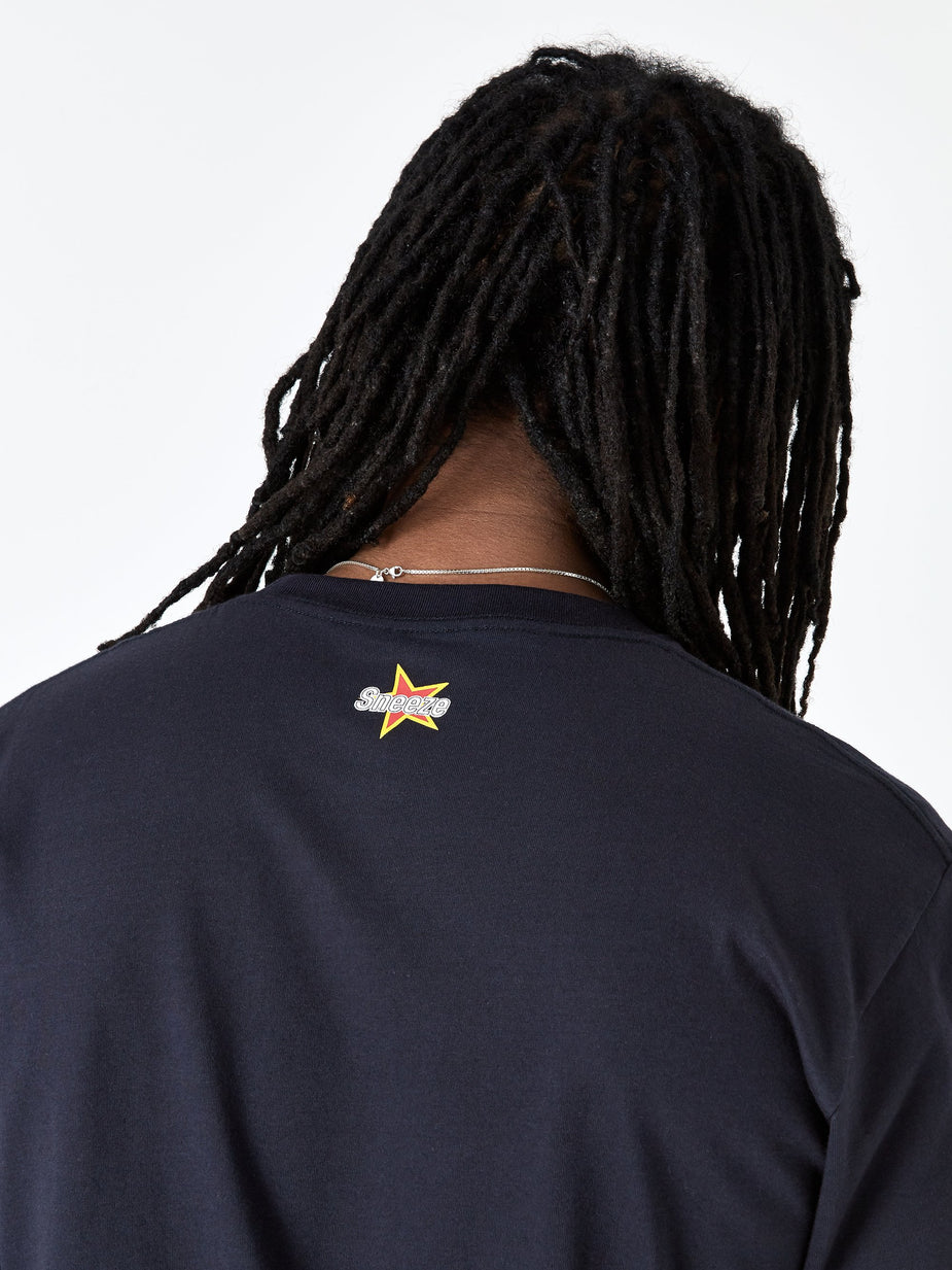 Très Bien Tres Bien x Sneeze Stunt T-Shirt - Navy - Blue
