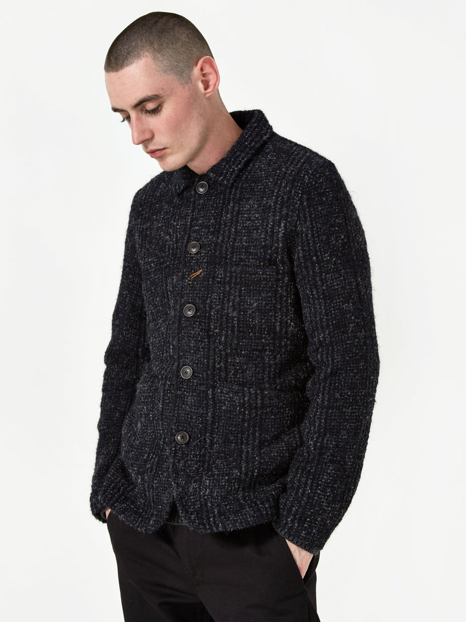 Universal Works Universal Works Bakers Jacket - Navy Plaid - Blue