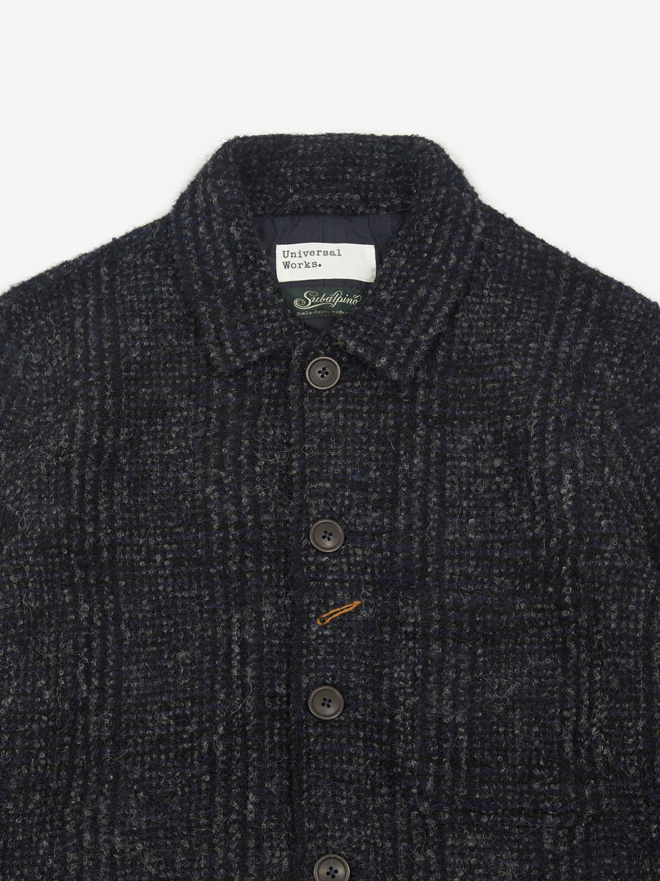 Universal Works Universal Works Bakers Jacket - Navy Plaid - Blue