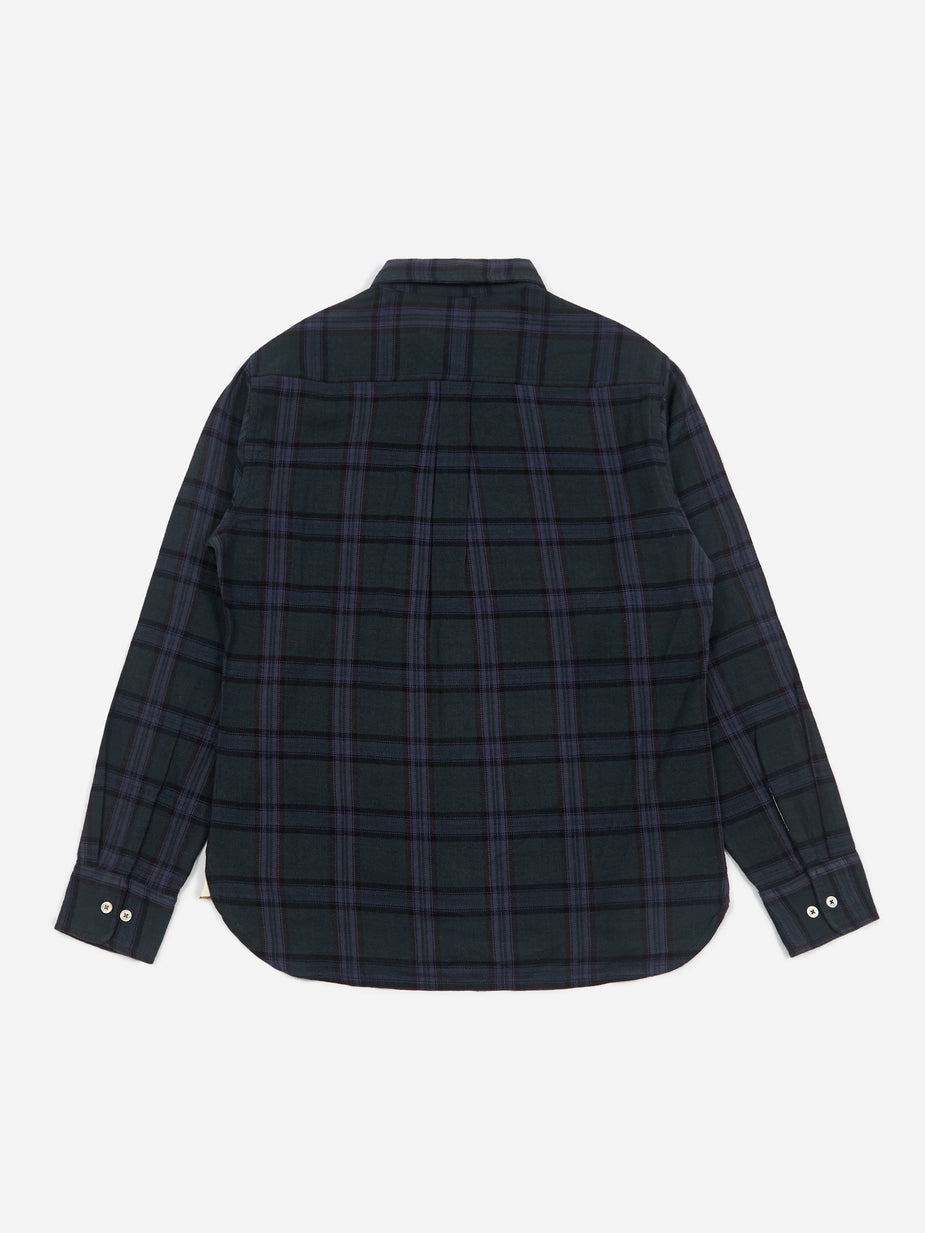 Universal Works Universal Works Brook Shirt - Rebel Check Navy - Blue