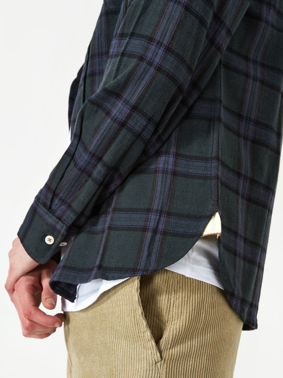 Universal Works Universal Works Brook Shirt - Rebel Check Navy - Blue