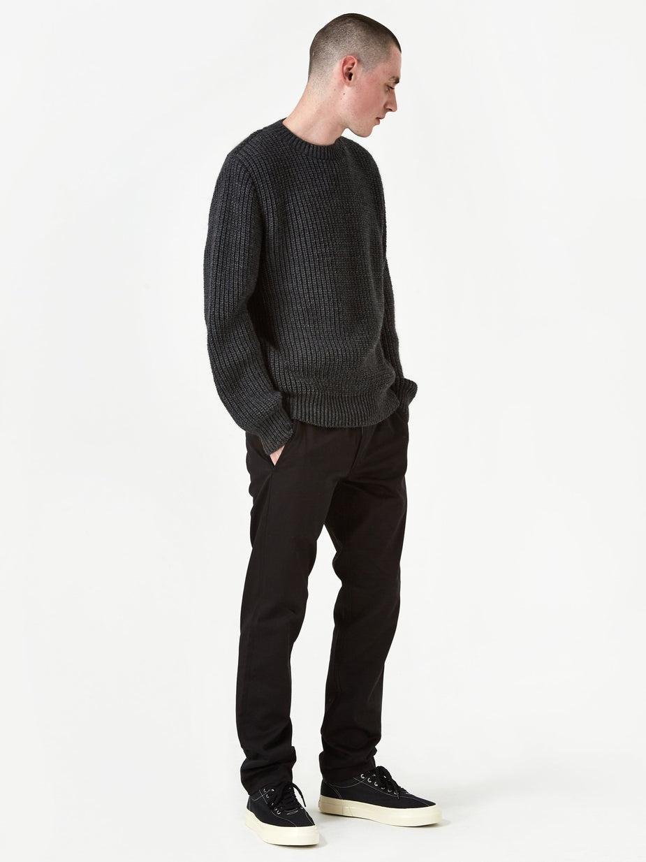 Universal Works Universal Works Crew Neck Jumper - Charcoal - Grey