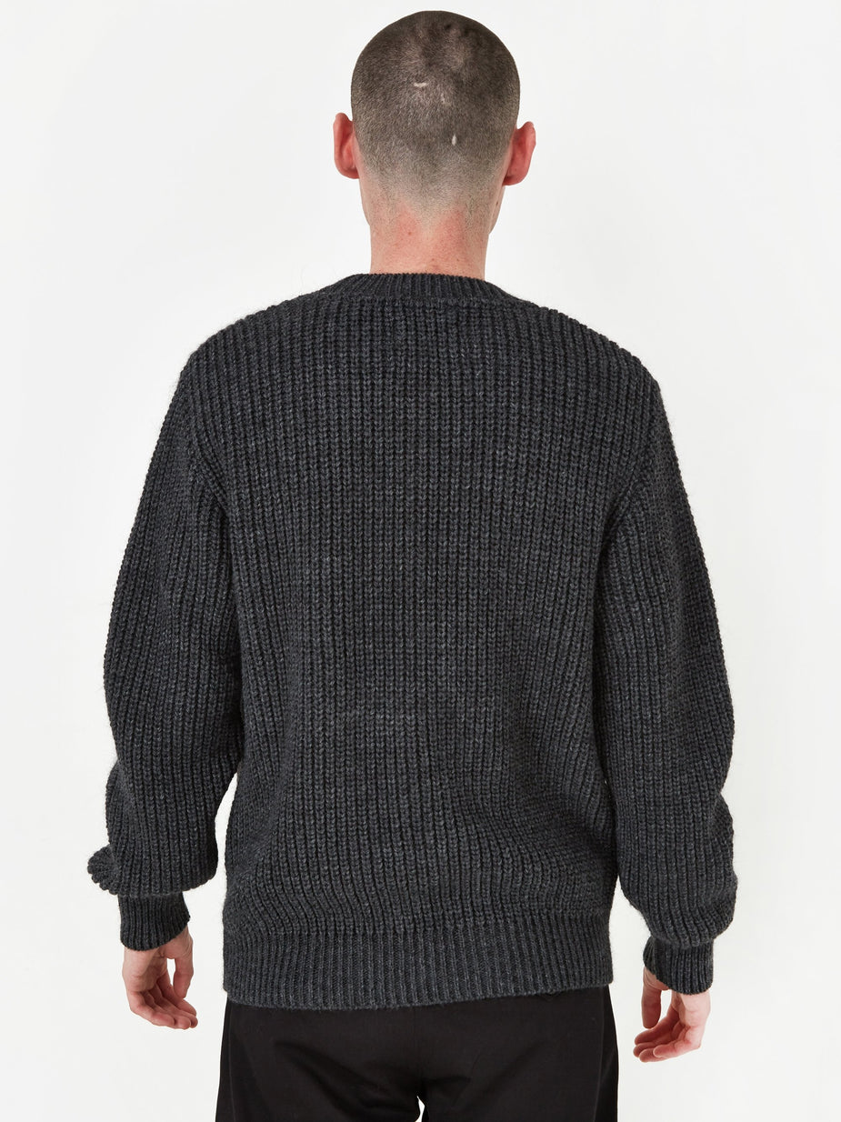 Universal Works Universal Works Crew Neck Jumper - Charcoal - Grey
