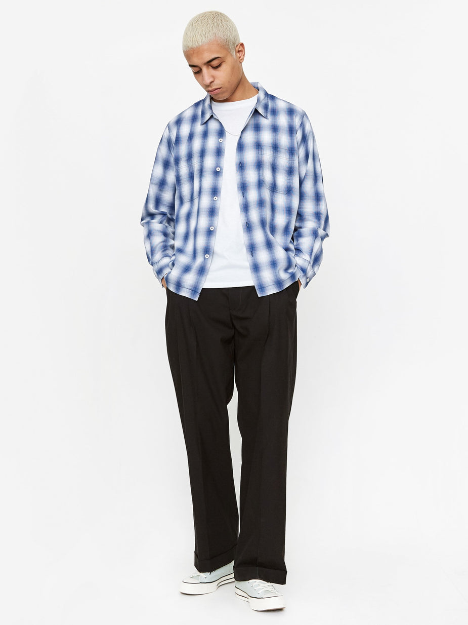 Universal Works Universal Works Garage Shirt II - Pepper Cotton Navy - Blue