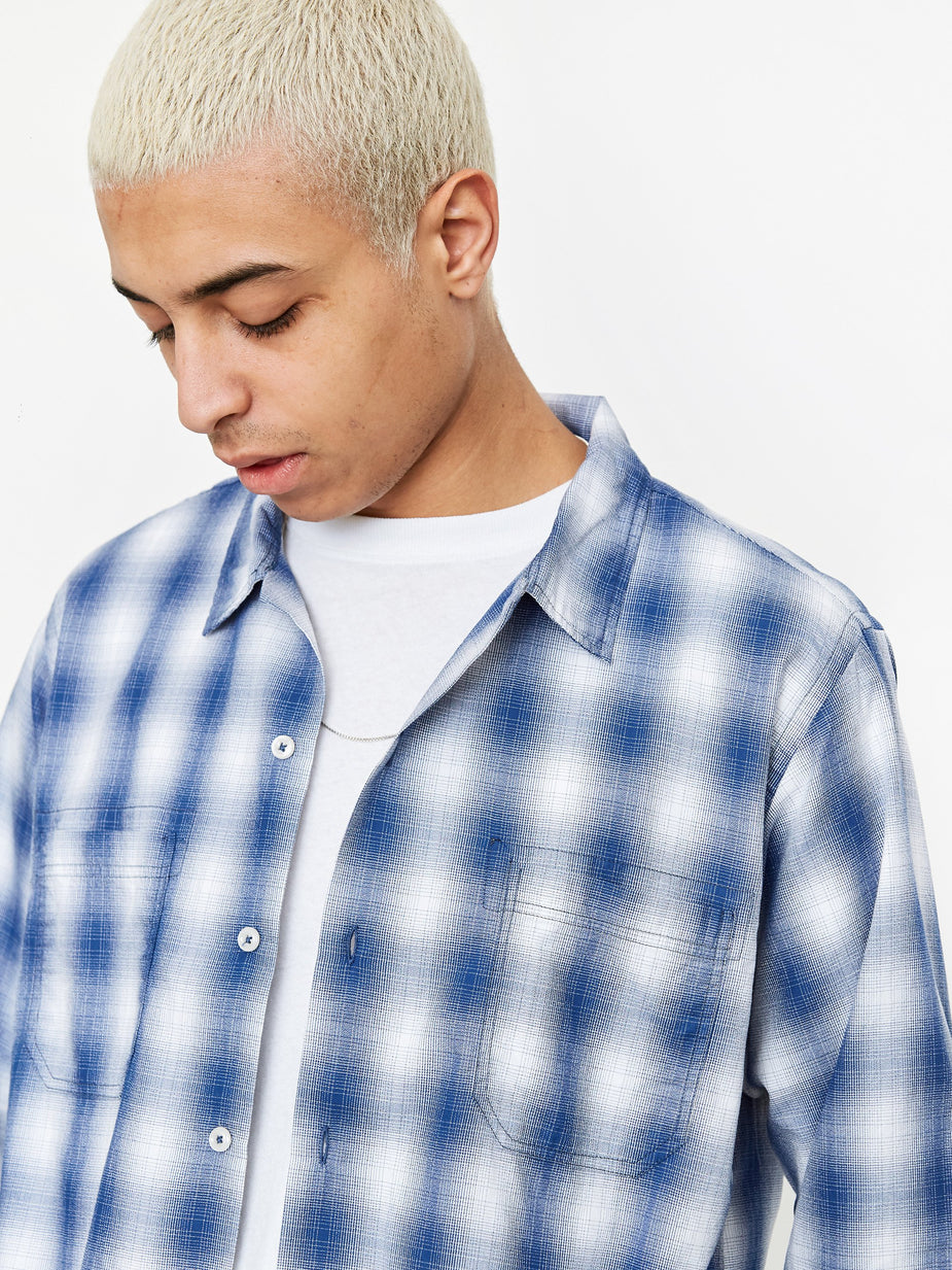 Universal Works Universal Works Garage Shirt II - Pepper Cotton Navy - Blue